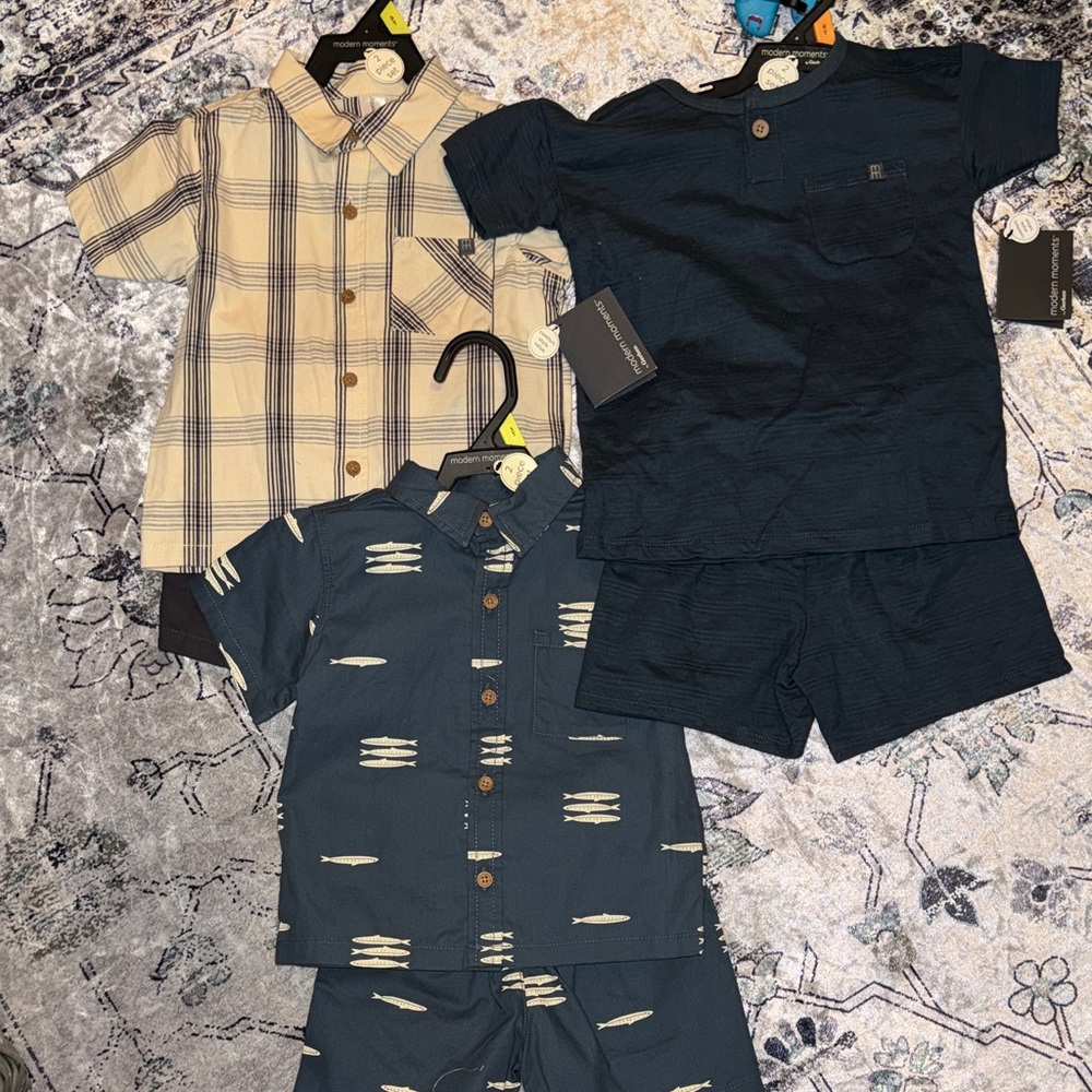 Gerber toddler boy NEW full shorts outfits